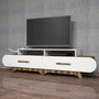 Hanah Home Soporte para TV Flora - Nogal, Blanco